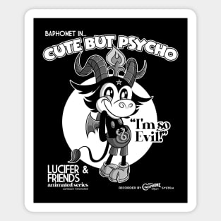 Baphomet in... Cute but Psycho Lucifer and friends Cartoon Magnet